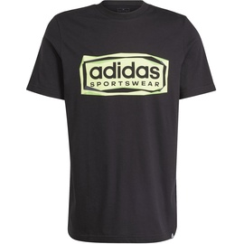 adidas Men's Folded Sportswear Graphic Tee T-Shirt, Black, M