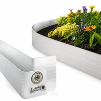 Beckmann Alu Beeteinfassung & Rasenkante Metall 118 cm x 13 cm I flexibel & biegbar I Beetumrandung Garten für Rasen, Blumen- & Gemüsebeet I endlos verlängerbar I rostfrei, wetterfest – 6er Set