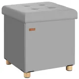 CASARIA Casaria® Sitzhocker mit Stauraum Samt Grau