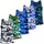 LOREZA Unterhemd 5er Set Jungen Unterhemden - Camouflage - Bunt (Spar-Packung, 5-St., 5er Pack) bunt 140-146