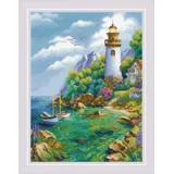 Riolis Kreuzstich Stickpackung "Ruhiger Hafen", Zählmuster, 30x40cm