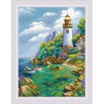 Riolis Kreuzstich Stickpackung "Ruhiger Hafen", Zählmuster, 30x40cm