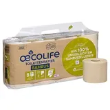 oecolife Toilettenpapier 3-lagig 8 Rollen