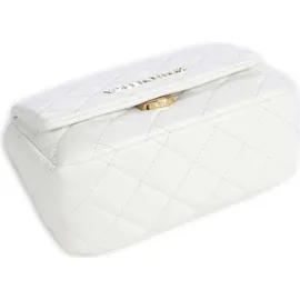 Valentino Ocarina Schultertasche Kunstleder Gold/Weiß