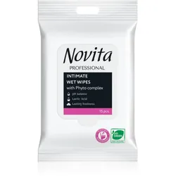 NOVITA Professional Tücher zur Intimhygiene für empfindliche Oberhaut 15 St.