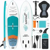 Surfstar Aufblasbares SUP-Kajak 320x86x15cm Stand Up Paddle Board mit Schweißtechnologie, Aufblasbare Angel-Paddleboards für Erwachsene, Mehr Stabilität SUP-Board mit Kamerahalterung und Kajaksitz