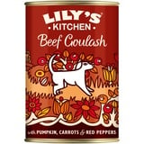 Lily's Kitchen Natürliches Nassfutter für ausgewachsene Hunde Dose - Rindsgulasch - Hundefutter Getreidefreies Rezept (6 x 400g dosen)