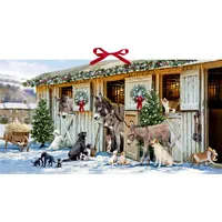 Coppenrath Verlag Wand-Adventskalender - Nostalgische Weihnacht bei den Tieren