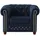 S-Style Chesterfield Sessel Cleo Blink Samt 104 x 72 x 0 cm Blau