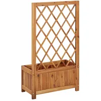 vidaXL Garten-Hochbeet mit Spalier 60 x 30 cm Braun