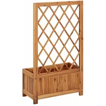 vidaXL Garten-Hochbeet mit Spalier 60 x 30 cm Braun