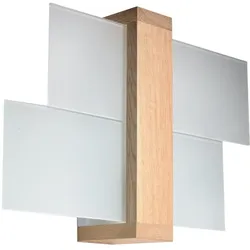 Licht-Erlebnisse Wandleuchte LEDA Holz kunstvolles Design Moderne Wandlampe Flur Schlafzimmer Wohnzimmer, NI0077