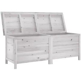 furnicato Gartentruhe 150 x 56,5 x 50 cm Weiß