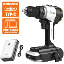 LiTHELi U20 Akku-Bohrschrauber inkl. 1 x 2,0 Ah + LED-Leuchte