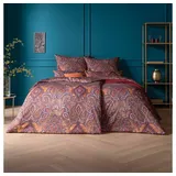 Estella Mako-Satin Bettwäsche 135x200 Fernanda abendrot Paisley Orient 7952-395