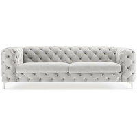 JVmoebel Chesterfield-Sofa Luxus Textil Chesterfield Dreisitzer Modernes Design Neu, Made in Europe weiß