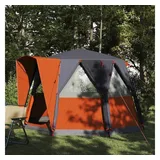 vidaXL Tunnelzelt Cabin Grau/Orange