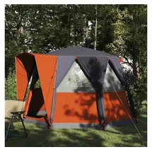 vidaXL Tunnelzelt Cabin Grau/Orange