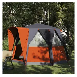 vidaXL Tunnelzelt Cabin Grau/Orange