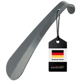 bremermann Schuhlöffel Schuhlöffel, Reise-Schuhanzieher, klein 16cm, aus Metall - grau grau