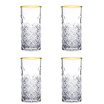 Pasabahce Timeless Gold 180cc 4er Cocktailglas 450ml Golden Touch Gläser-Set