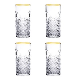 Pasabahce Timeless Gold 180cc 4er Cocktailglas 450ml Golden Touch Gläser-Set