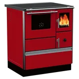 Küchenofen Alfa Plam Dominant 70 Eco Design  rot 6,7 kw  A+ linke Version