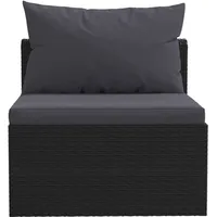 vidaXL Garten-Lounge-Set 5-tlg. schwarz 46554