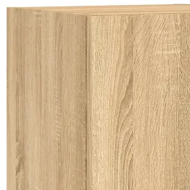 vidaXL 4-tlg. Wohnwand mit LED-Beleuchtung Sonoma-Eiche Holzwerkstoff