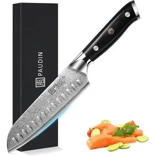 Santokumesser Damaststahl 17 cm Ultra Scharf Küchenmesser VG10-Kern