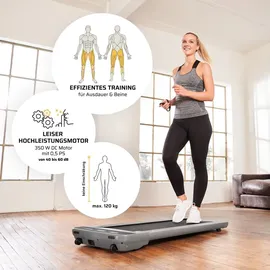 Sportplus | Kompaktes Walking-Pad für zuhause bis 6 km/h | Desk Walking-Pad für Schreibtisch, Büro & Homeoffice | App kompatibel | Treadmill bis 120kg belastbar