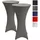 Beautissu Stehtischhusse Stella Anthrazit Ø 80 cm 2tlg