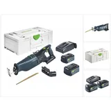 Festool RSC 18 Akku-Säbelsäge inkl. 2 x 5,0 Ah Akku + Schnellladegerät + Systainer