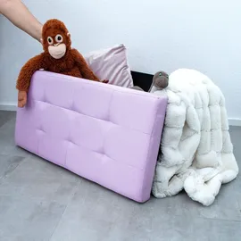 Intirilife Faltbare Sitzbank 76x38x38 cm in LOTUS ROSA - Sitzwürfel