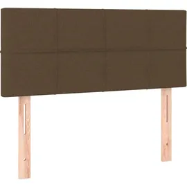 vidaXL Boxspringbett mit Matratze & LED Dunkelbraun 100x200 cm Stoff