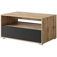 Livetastic Couchtisch Narobi-II ca. 90x45x55 cm Eiche/Schwarz