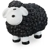 Relaxdays Gartenfigur Schaf schwarz