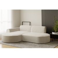 Fun Möbel Ecksofa Designersofa BONDY in Stoff Ascot Creme