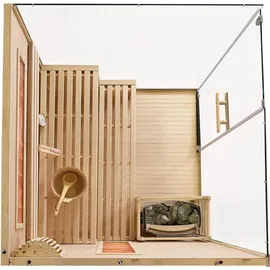 Artsauna Saunakabine Vantaa 175 mit Salzstein - Indoor Sauna für 4 Personen