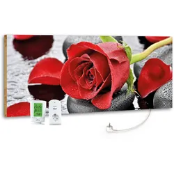 800W Marmony-infrarot-Heizung Motiv "RedRose" mit Thermostat MTC-40