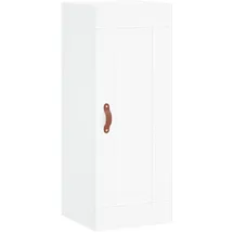vidaXL Wandschrank 34,5x34x90 cm Weiß Holzwerkstoff