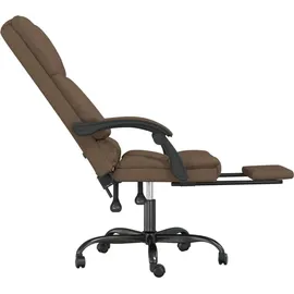 vidaXL Bürostuhl mit Massagefunktion Stoff Braun