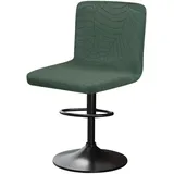 YINGAYOU Stuhlhussen für Barhocker mit Lehne Stretch Barhocker Stuhlhussen mit Blattmuster, Sehr Weich und Elastisch, Einfach Anzubringen Knitterfrei, Waschbar, Staubdicht (1, Grün)