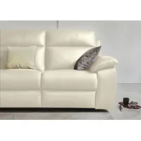 3-Sitzer NICOLETTI HOME Sofas Gr. B/H/T: 203cm x 99cm x 94cm, NaturLEDER TORELLO, ohne Relaxfunktion, beige (cremeweiß) Breite 203 cm, wahlweise mit oder ohne elektrische Relaxfunktion