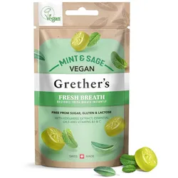 Grethers vegan Fresh Breath Minze Salbei Pastillen