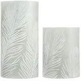 Pauleen Cosy Feather LED-Kerze 2 St. grau/weiß