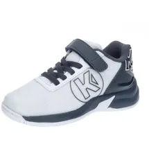 Kempa Attack 2.0 Junior Game Changer Handballschuhe, Sportschuhe, Turnschuhe, Weiß Marine, 31