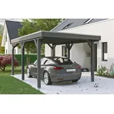 SKANHOLZ Carport Grunewald 3,21 x 5,54 m schiefergrau mit Aluminiumdach