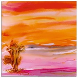 Artland Glasbild »Abendsonne«, Sonnenaufgang & -untergang, (1 St.), orange