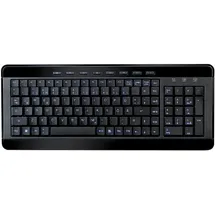 GeneralKeys USB Multimedia Tastatur Light Key DE schwarz
